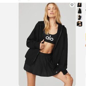 SOLD OUT! Alo Yoga Everyday Full Zip Hoodie  black